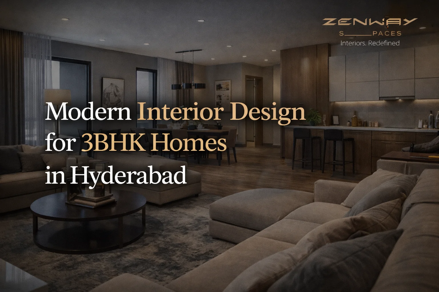 Modern Interior Design for 3BHK Homes in Hyderabad