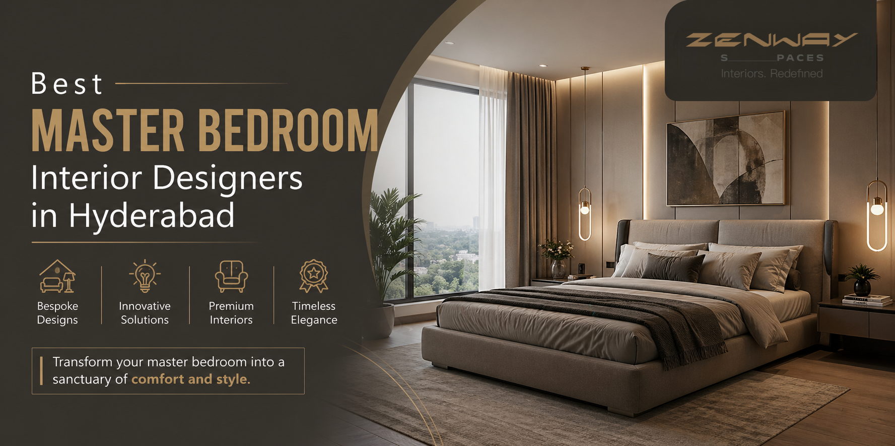 Best Master Bedroom Interior Designers in Hyderabad