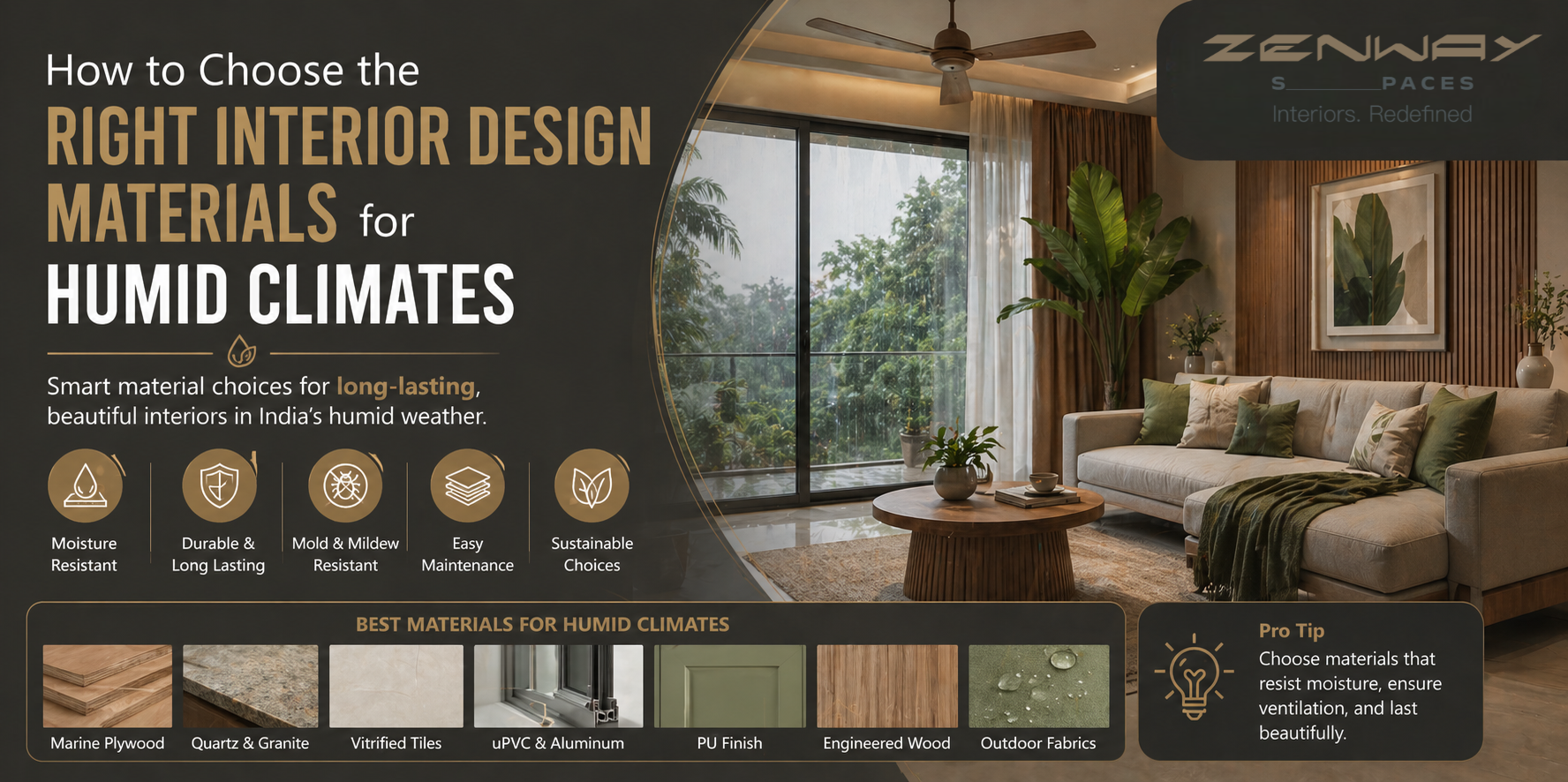 How to Choose the Right Interior Design Materials for Humid Climates