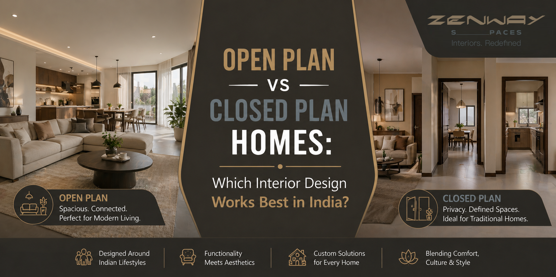 Open Plan vs Closed Plan Homes: Which Interior Design Works Best in India?