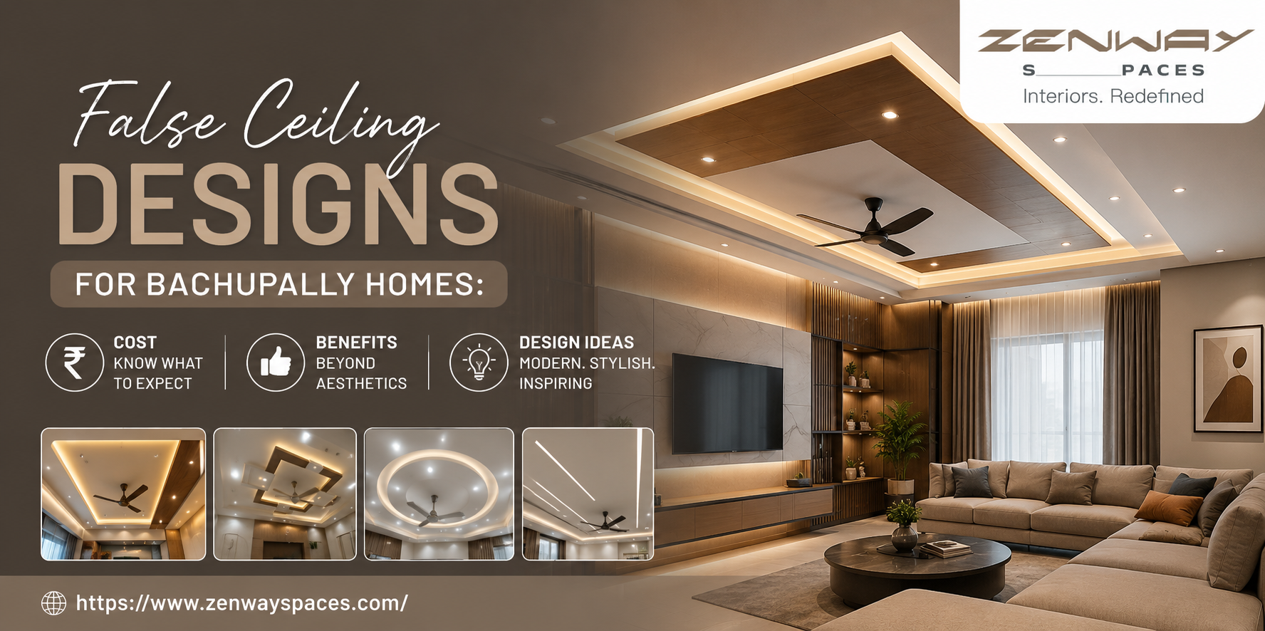 False Ceiling Designs for Bachupally Homes: Cost, Benefits &amp; Design Ideas